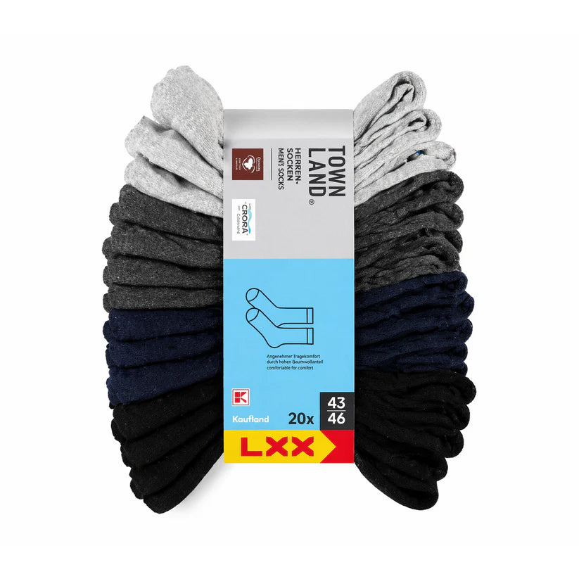 town land High men's Socks Pack of 20