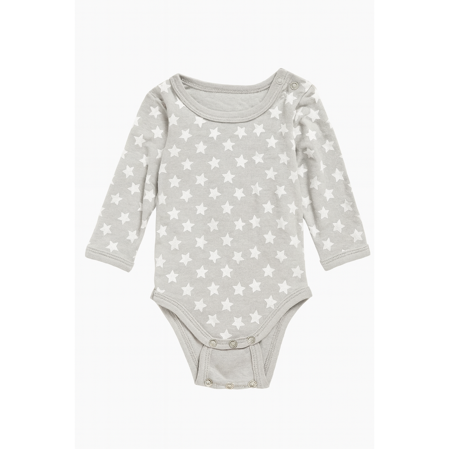 Newborn Long Sleeve Baby Bodysuits 2-Pack: Elephant & Star