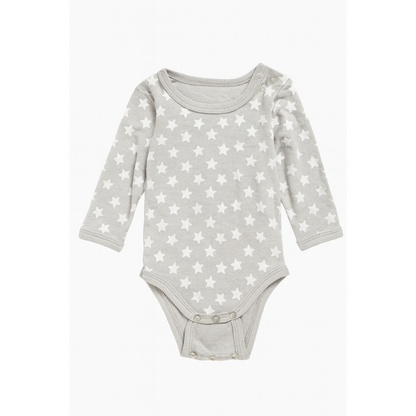 Newborn Long Sleeve Baby Bodysuits 2-Pack: Elephant & Star