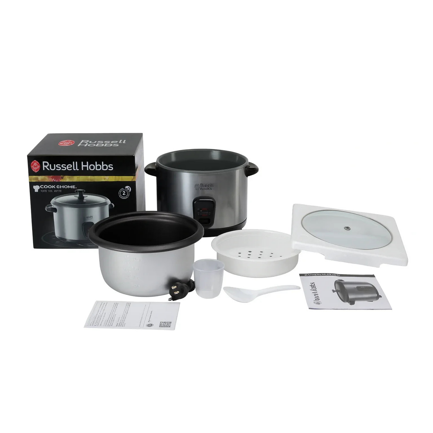 Russell Hobbs 1.8L Rice Cooker with Steamer and Keep‑Warm - Gomix Brands Outlet