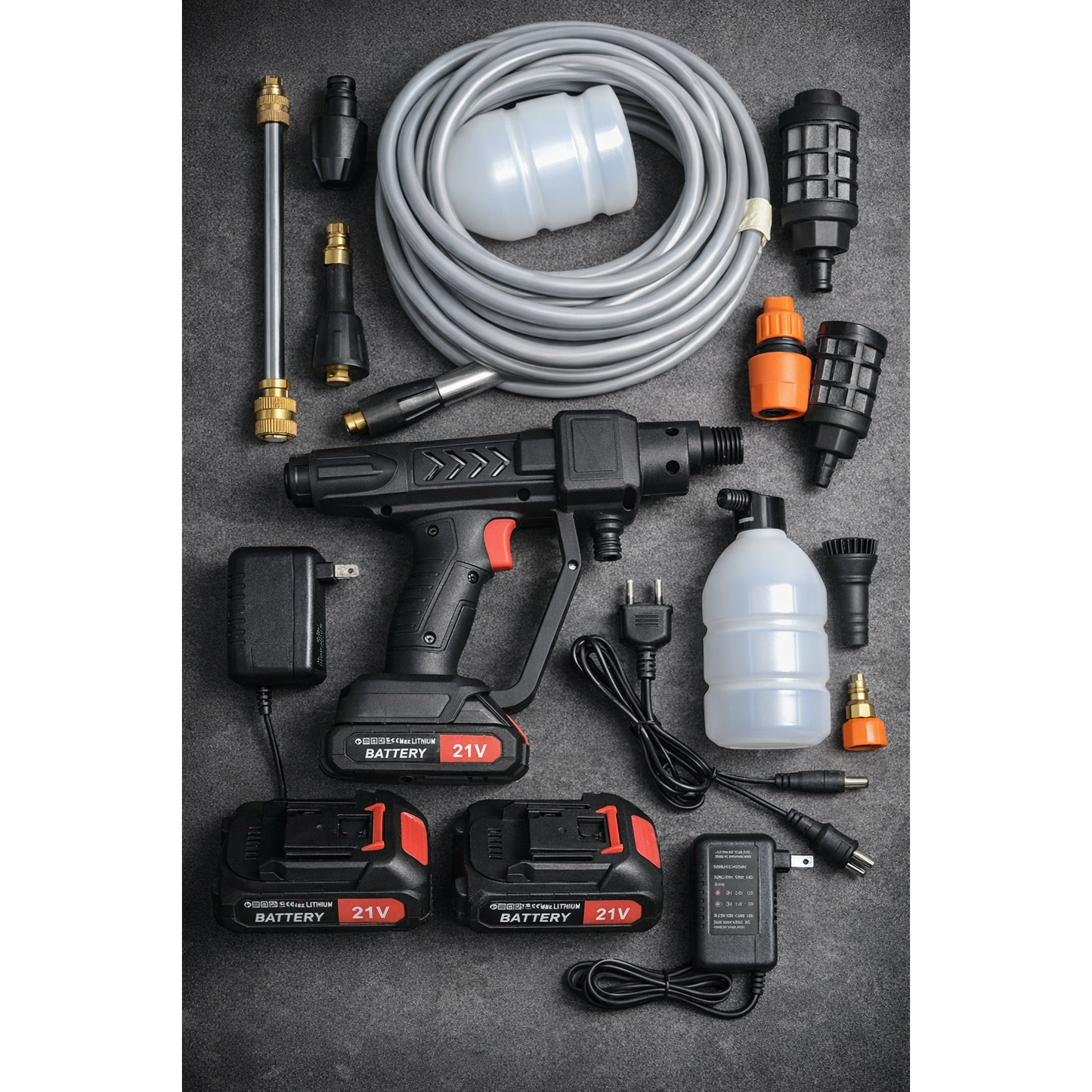 Aumotop Cordless Portable Car Power Washing Machine Black set