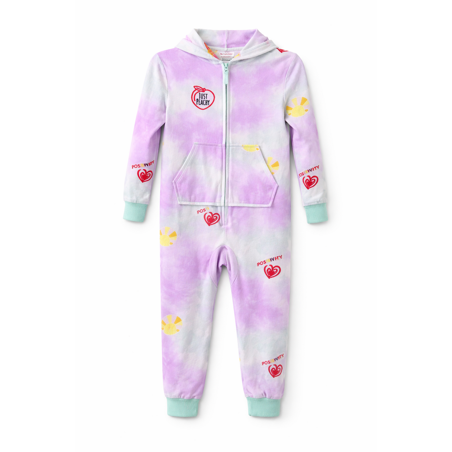 Cat & Jack Girls Fleece Zip Up Pajama Jumpsuit