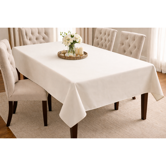Amazon Basics Rectangle Tablecloth – Heavy‑Duty Polyester