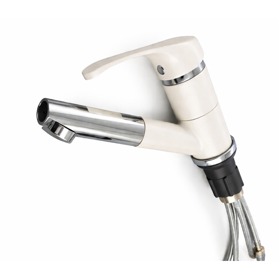 LIVARNO Brass Sink Mixer Tap with Pull‑Out Sprayer