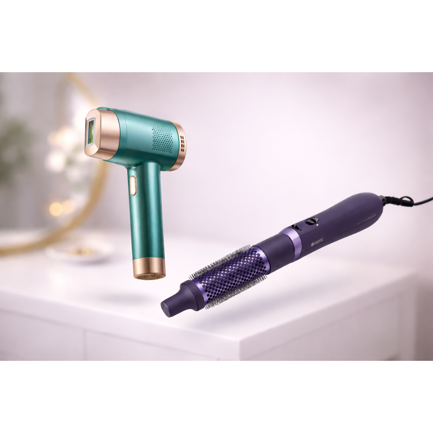 Hair Care Bundle: Philips Ionic Air Styler 800W + AMINZER 3-in-1 IPL Laser Hair Removal Device