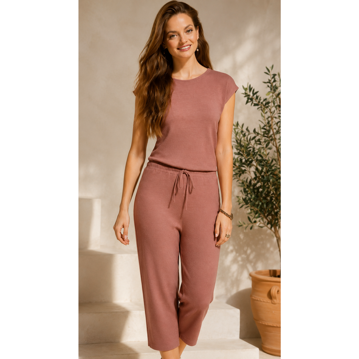 Esmara® Women's Linen Overall Round Neck
