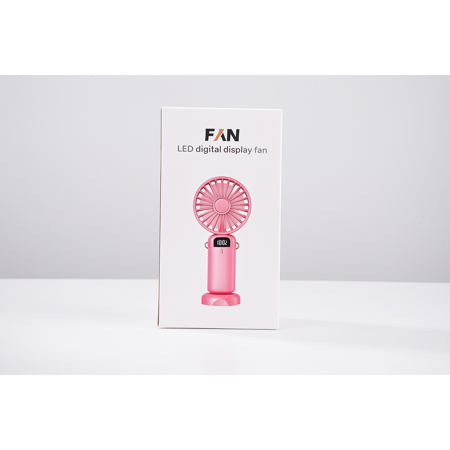TUSRAC Portable 5000mAh USB Rechargeable Handheld Desk Fan, 5 Speeds, Pink