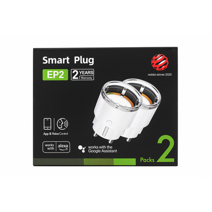 EP2 Smart Wi-Fi Plug for Google Home Alexa Voice Control 2-Pack
