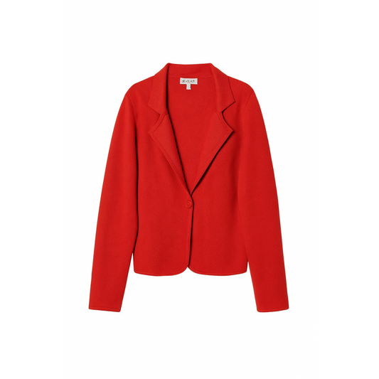 Grace Karin Women's Red Knit Long Sleeve Mid-Length Jacket
