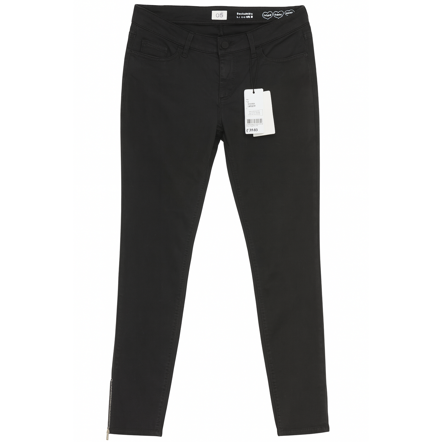 Q/S Women's Black Skinny Fit Denim Jeans with Zipper