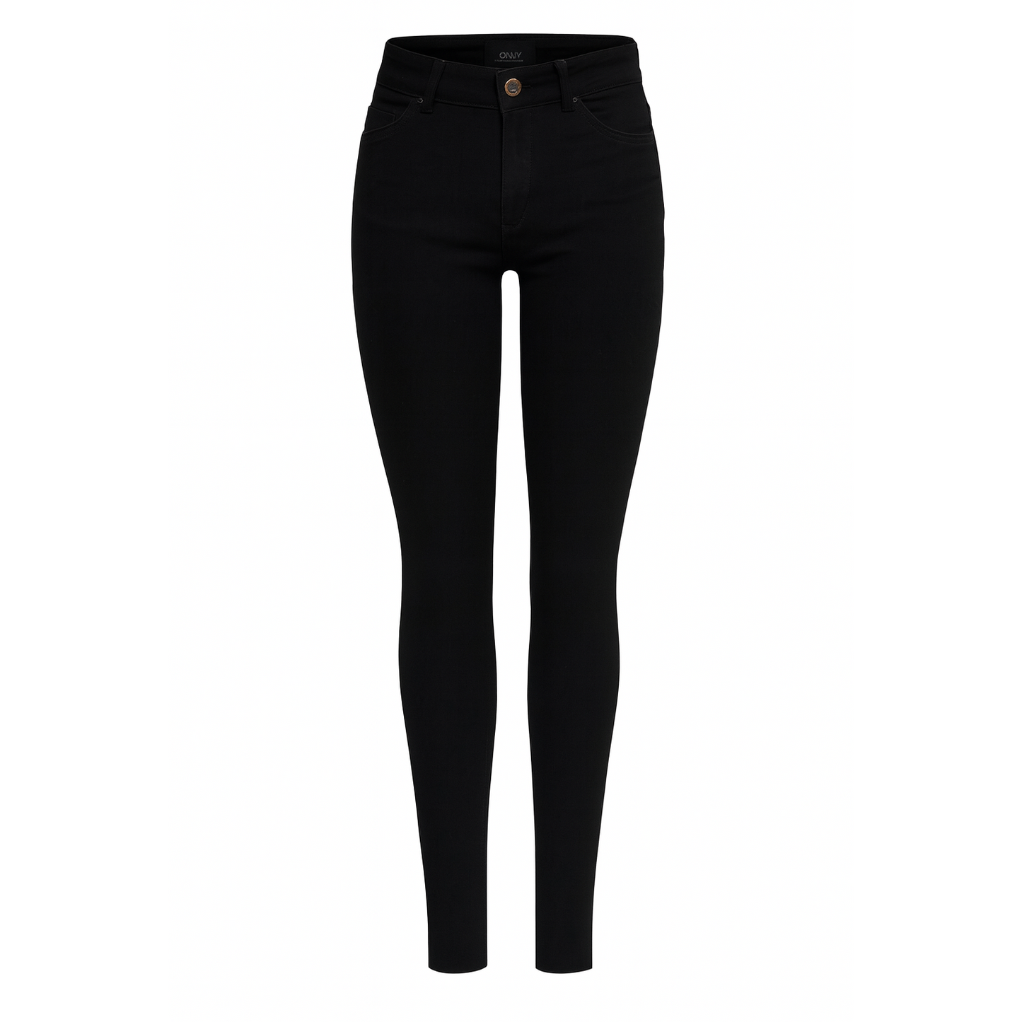 Women's Pieces Mid Waist Ultra Skinny Fit Jeans Black Denim