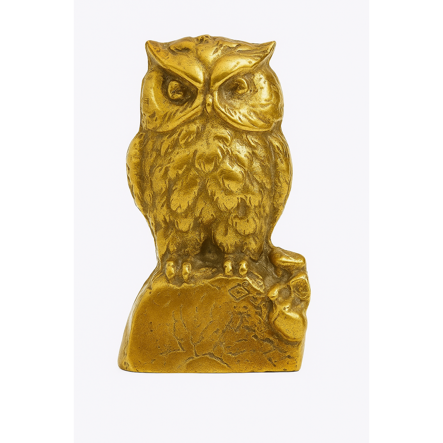 Luxurious Antique Brass Owl Sculpture