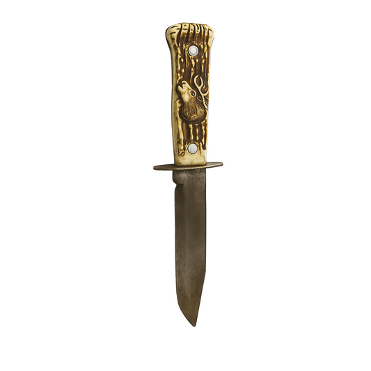 Decorative knife with a wooden handle on a white background