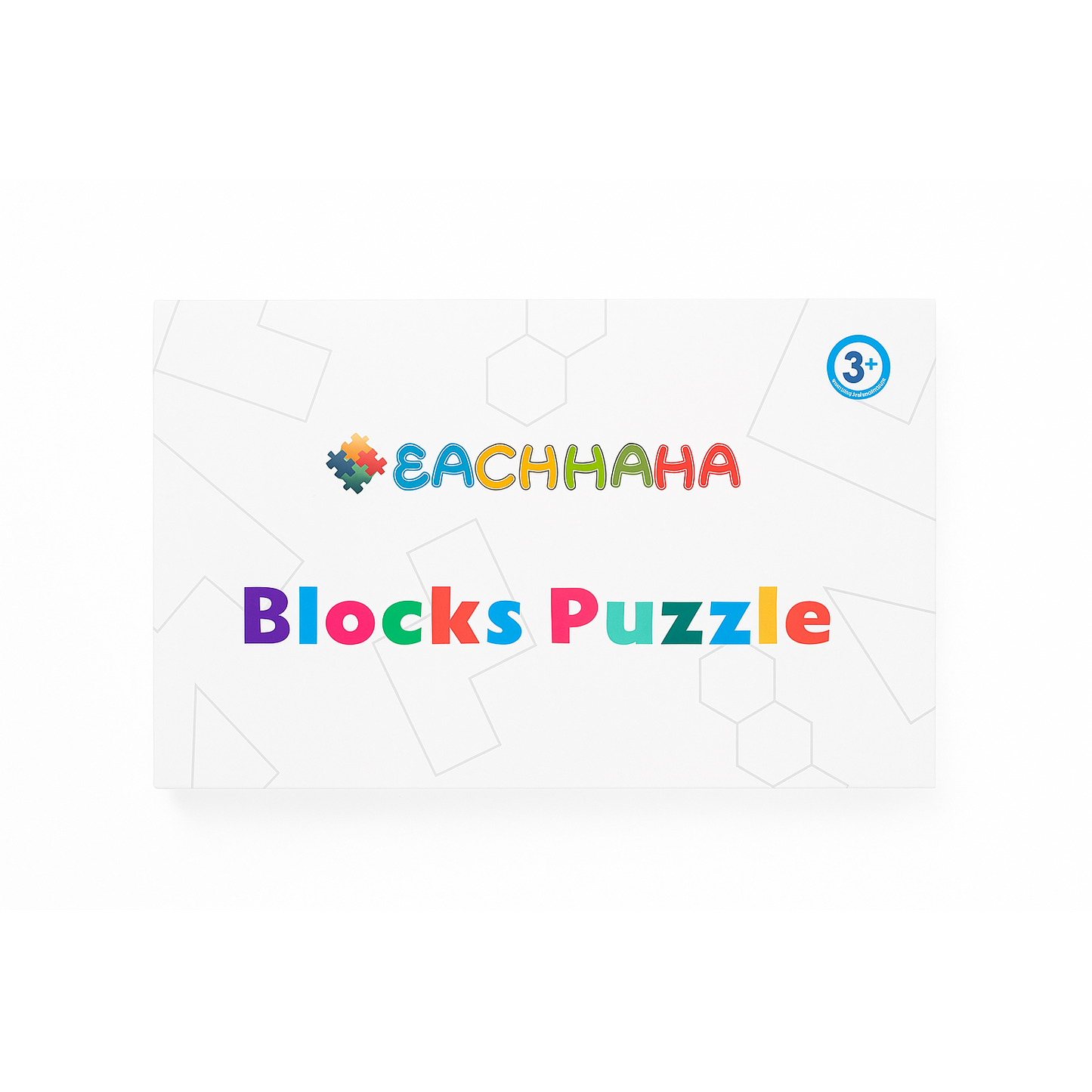 3-in-1 Wooden Tangram Puzzle Set, Bright Colors, 61 Pieces