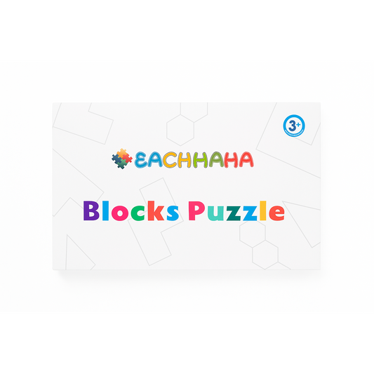 3-in-1 Wooden Tangram Puzzle Set, Bright Colors, 61 Pieces