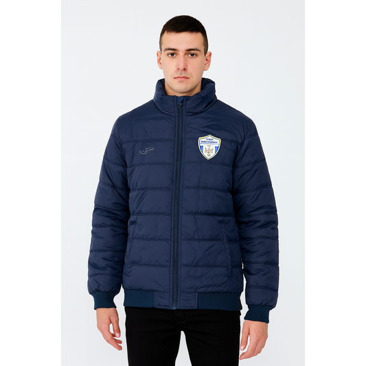 joma darkblue puffer jacket size meduim
