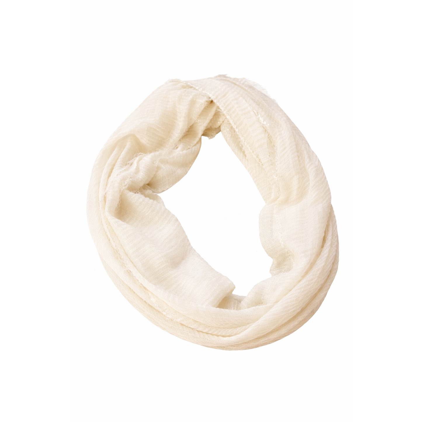 Mixit Ivory Cream Sparkle Infinity Scarf - Lightweight Boho Fashion Accent