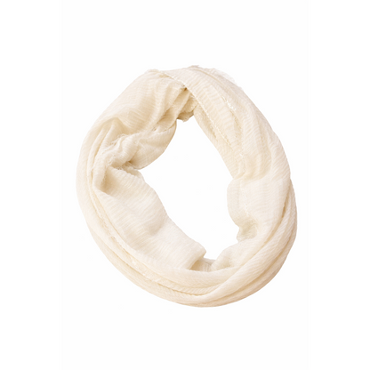 Mixit Ivory Cream Sparkle Infinity Scarf - Lightweight Boho Fashion Accent