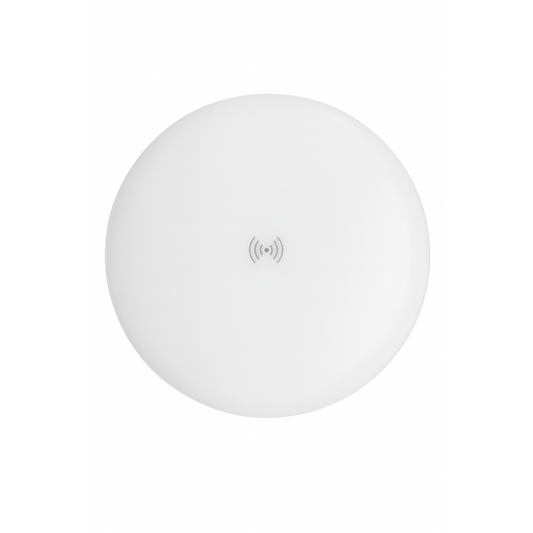 White circular 22cm LED ceiling light with built-in radar motion sensor, 20W, adjustable 5CCT.