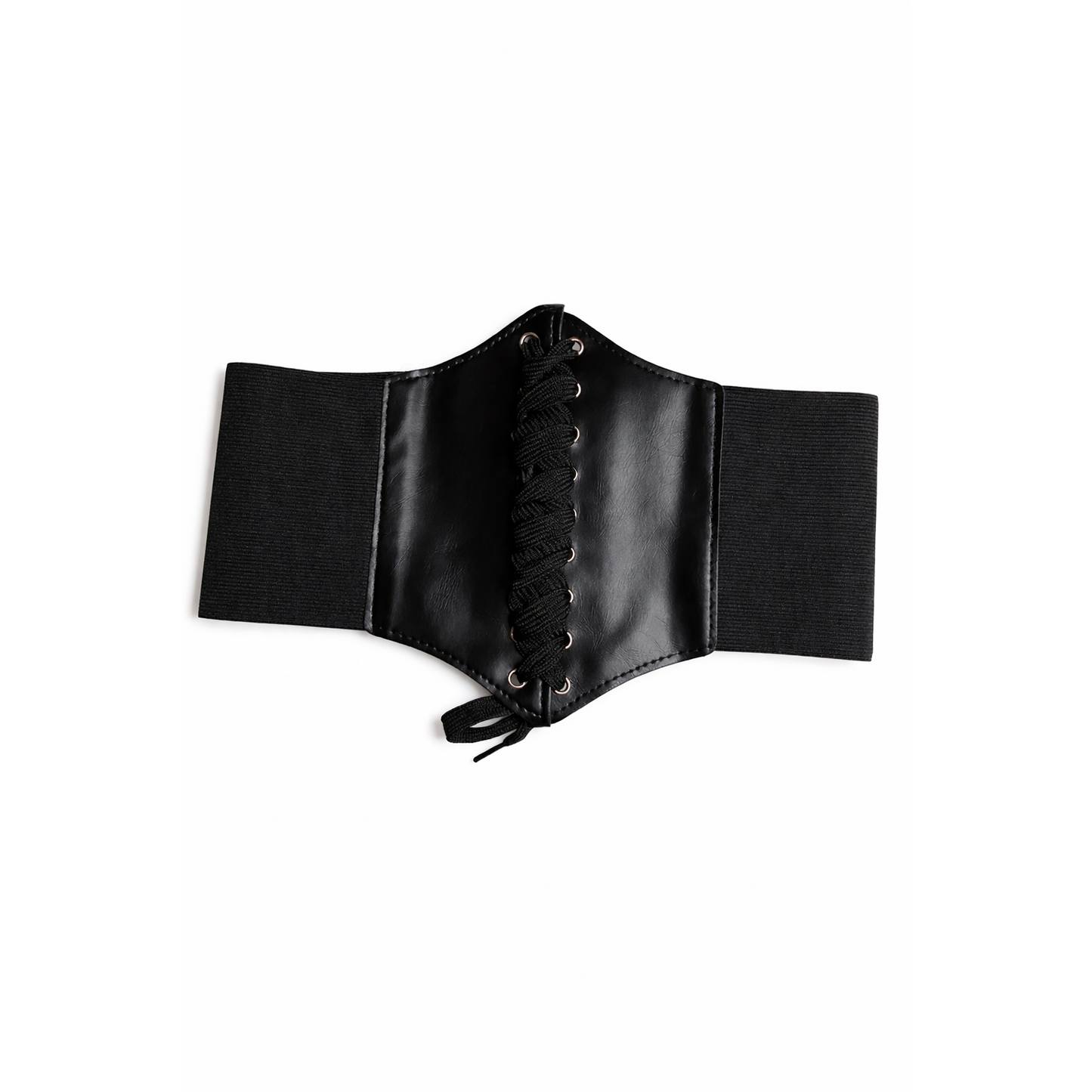 Belt Black Leather Corset Waist Belt for Women – Wide Stretch