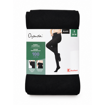 Oyanda Women's Tights 100 Denier Warm Black