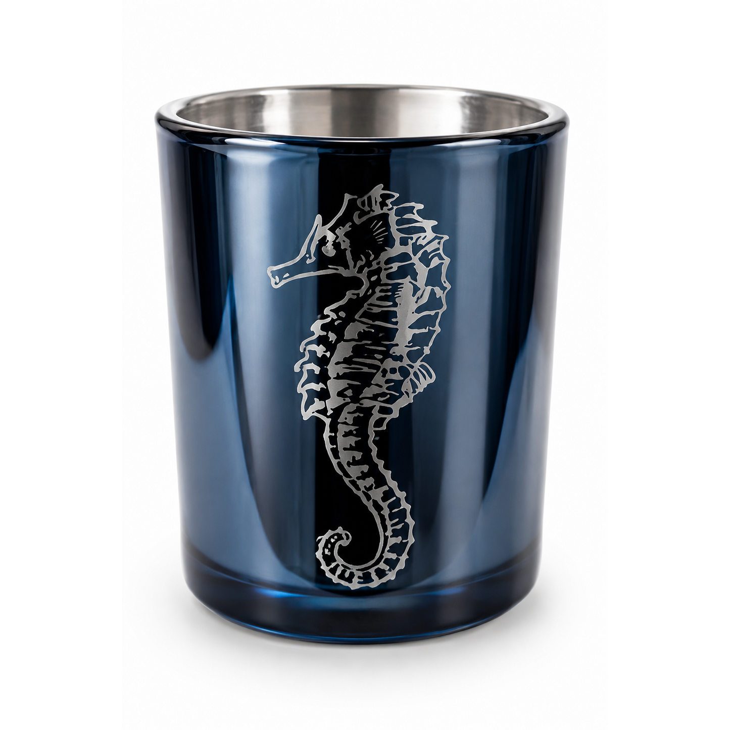 Decorative Glass Candle Holder – Seahorse Design