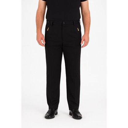 Anne Weyburn High‑Rise Stretch Straight‑Leg Men Pants