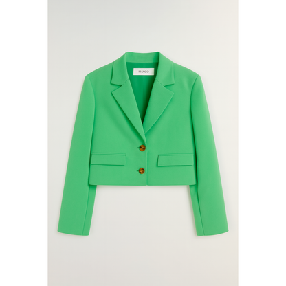 Neon Green Mango Blazer