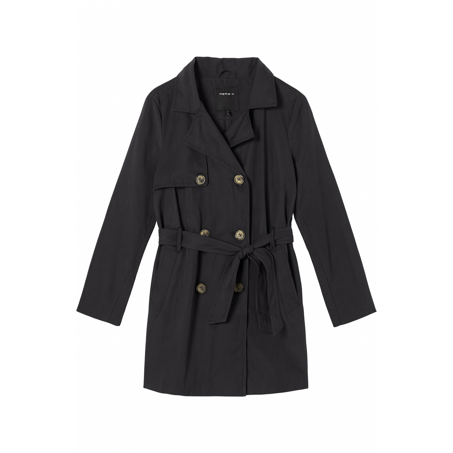Name it Girls' Stylish Classic Trench Coat with Belted Waist