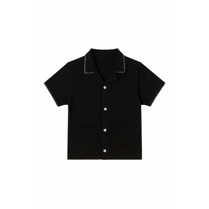 Zara Black Short Sleeve Polo Tee - Soft Cotton