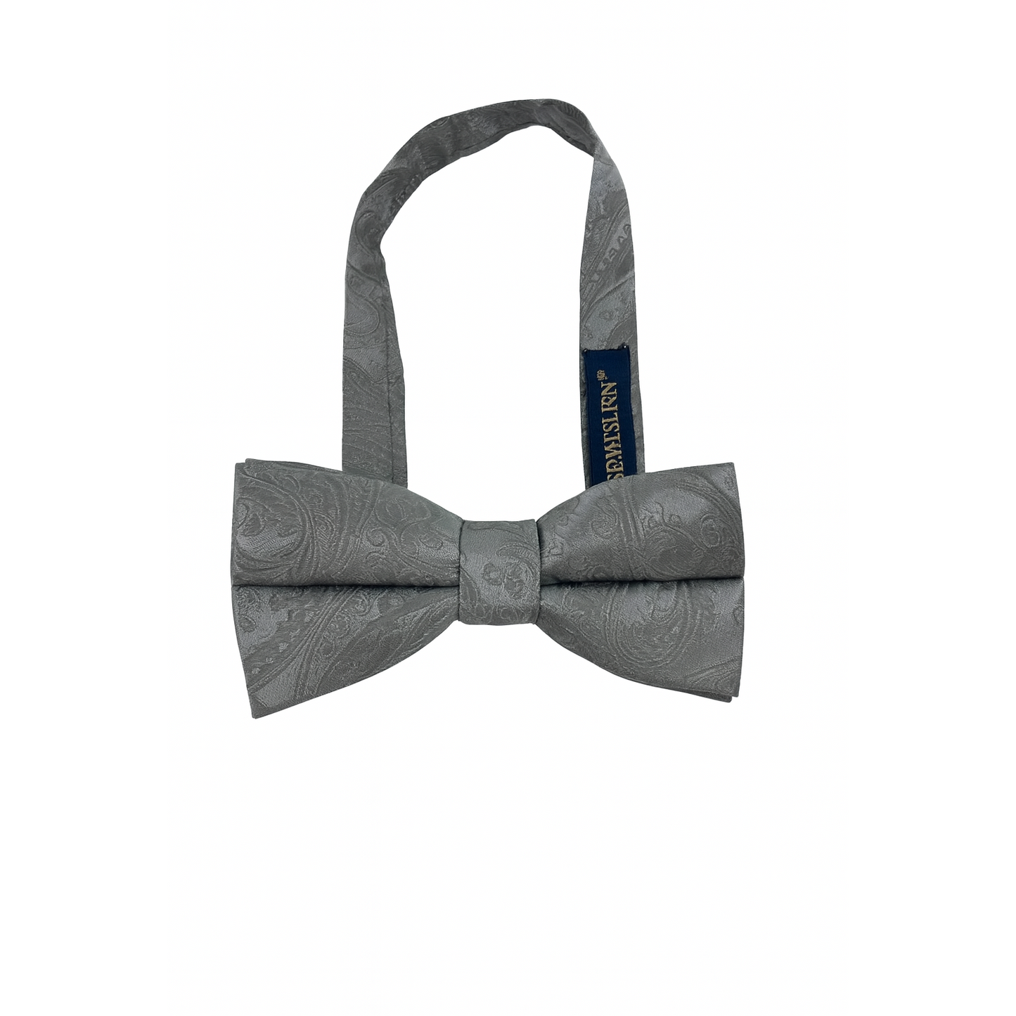 Charming Pre-Tied Gray Patterned Bow Tie | Weddings & Events