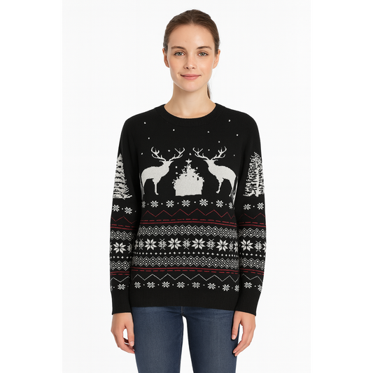 Cozy Winter Reindeer Sweater