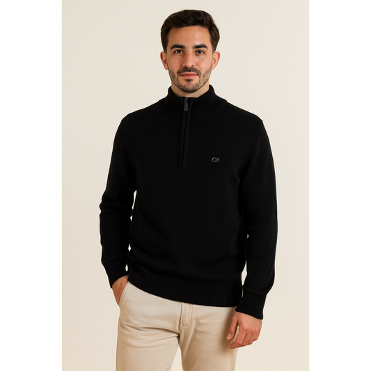 Calvin Klein Black White Cowl Neck Sweater small