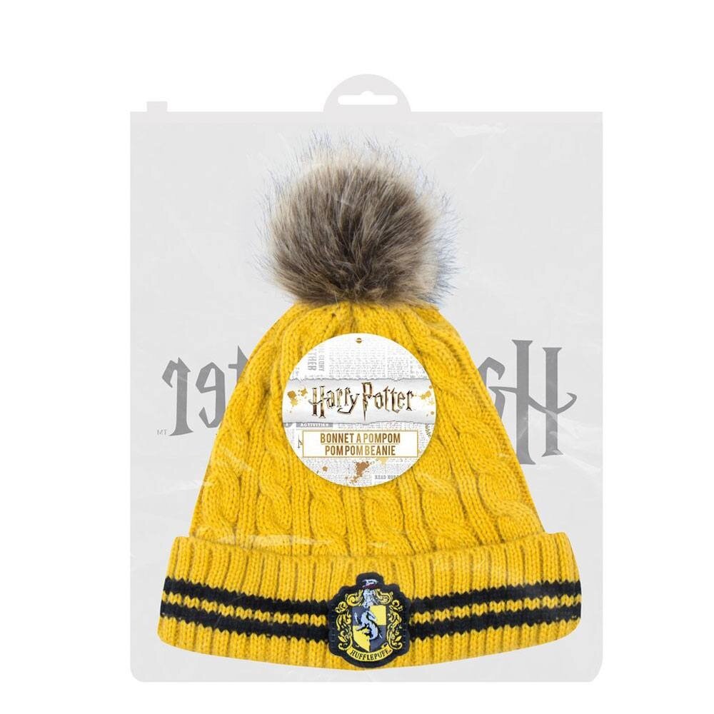 Official Cinereplicas Harry Potter Hufflepuff House Pom-Pom Beanie - Cozy Warm