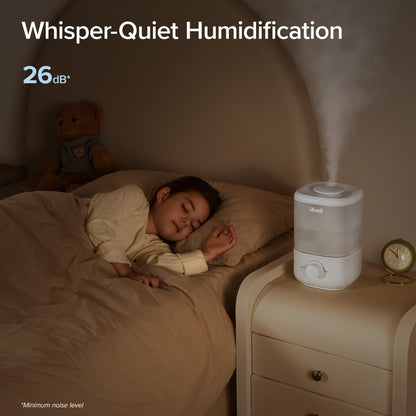 Levoit Classic 160 2.5L Top Fill Ultrasonic Humidifier for Bedroom White