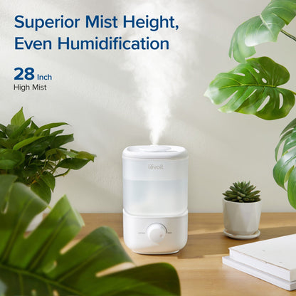 Levoit Classic 160 2.5L Top Fill Ultrasonic Humidifier for Bedroom White