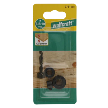 Wolfcraft Professional 3-Piece Adjustable Depth Stop Set for Wood Drill Bits - Gomix Brands Outlet