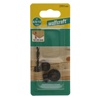 Wolfcraft Professional 3-Piece Adjustable Depth Stop Set for Wood Drill Bits - Gomix Brands Outlet
