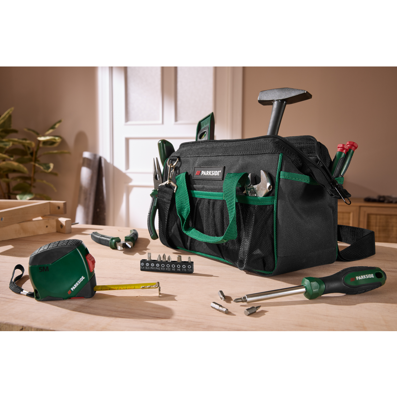 PARKSIDE® Tool Kit Hand Tools Essential Screwdrivers Hammer Pliers