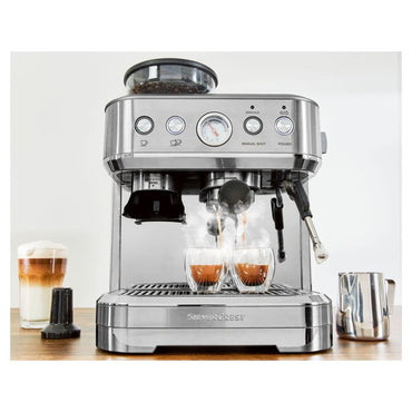 SilverCrest SSMP1770 Espresso Machine with Built‑In Grinder 15 Bar
