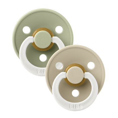 Nighttime Soothing Pacifier Set: Glow-in-the-Dark, Round Nipple, 2-Pack for Babies