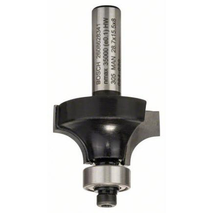 Bosch Professional Carbide Concave Radius Router Bit, 8mm Shank, Wood Edge Rounding