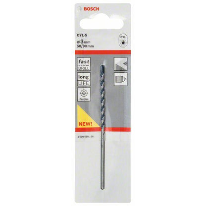 Bosch CYL-5 Long-Life Carbide Concrete Drill Bit with Diamond-Ground Edges