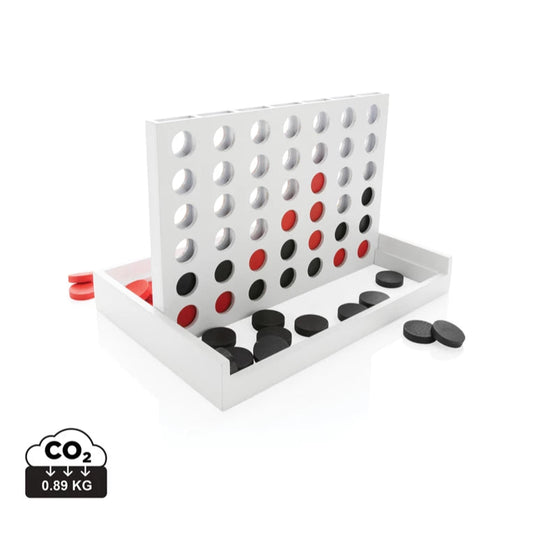 Classic Wooden Connect Four Strategy Game for Family Fun