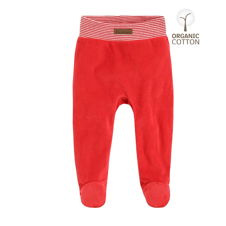 Cool Club Infant Organic Cotton Red Footed Pajamas for Cozy Sleep