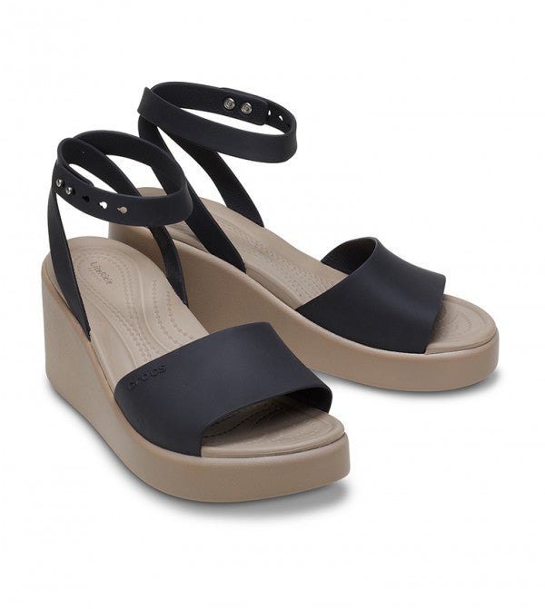Crocs Brooklyn Ankle Strap Wedge Sandals - LiteRide Comfort