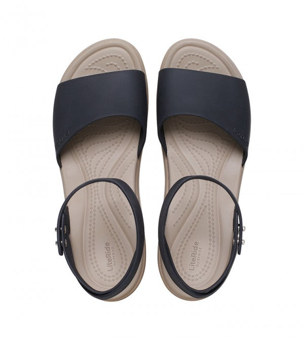 Crocs Brooklyn Ankle Strap Wedge Sandals - LiteRide Comfort