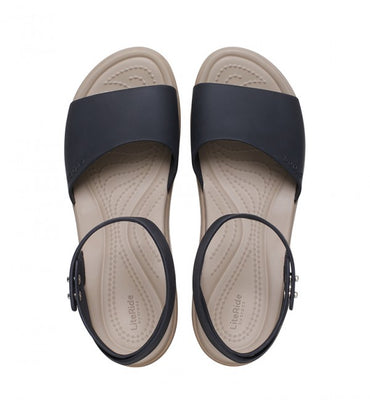 Crocs Brooklyn Ankle Strap Wedge Sandals - LiteRide Comfort