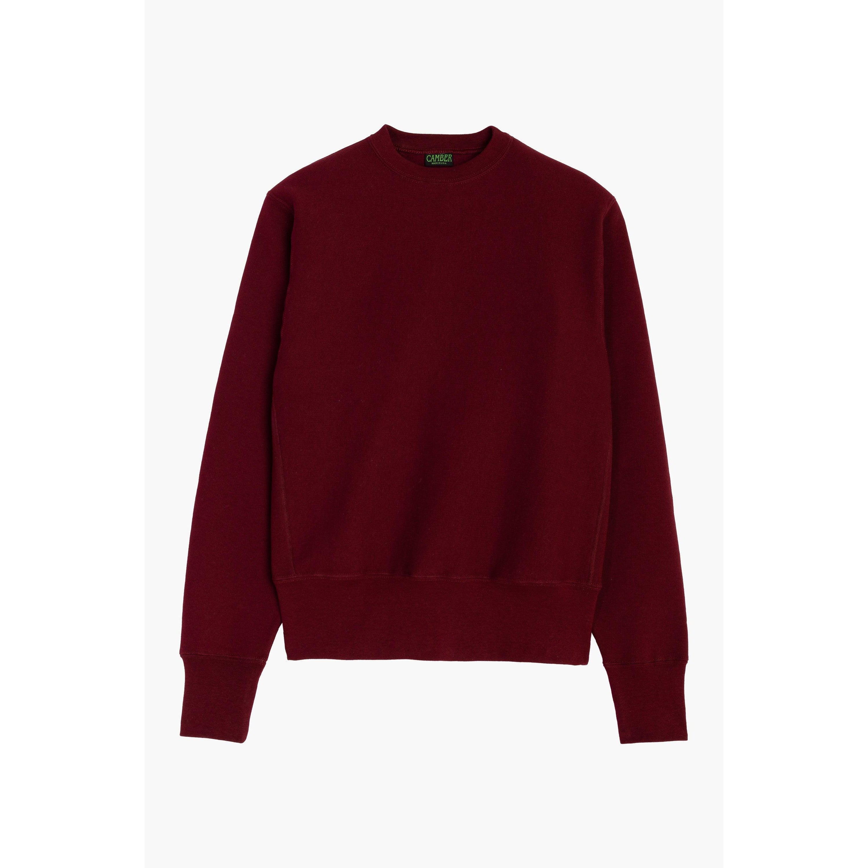Heavyweight Burgundy Crewneck Sweatshirt Made from Premium Cotton