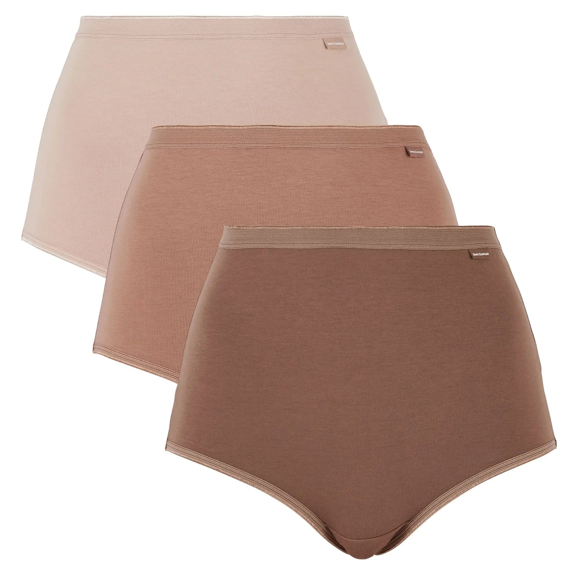 Premium Organic Cotton High-Waist Culotte Set – Three Nude Shades